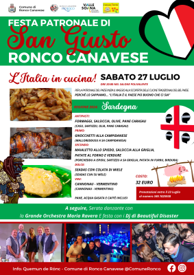 L'Italia in cucina! Cena sarda - Ronco Canavese