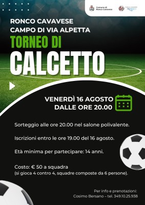 Torneo di Calcetto 2024 - Ronco Canavese