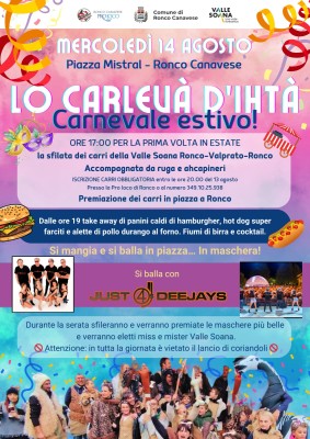 Carnevale Estivo 2024 - Ronco Canavese